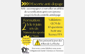 Formation Escorte anti-dopage